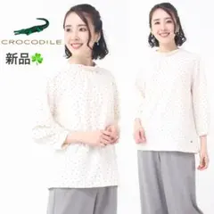 クロコダイル ドルマンスリーブシャツ ホワイト ゆったりL オーバー 