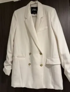 【本日限定お値下げ】ZARA ジャケット　白のサムネイル
