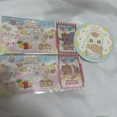 ぷちきゅあ はじめてかふぇ 特典 チケット風ステッカー こむぎ ナッツ ココ
