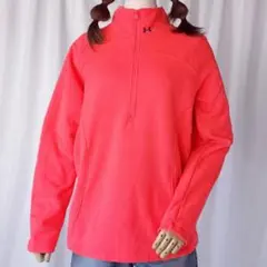 Mサイズ UNDER ARMOUR アンダーアーマー ハーフジップ ネオンピンク
