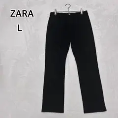 【ザラ】黒 スキニーデニムパンツ L ストレッチ 美脚 レディース i5249