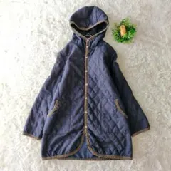 ロペピクニック　フード付きキルティングジャケット　40 ネイビー　アウター