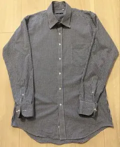 【即発送】【美品】スーツセレクト ワイシャツ ブルー チェック L 82