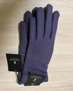 LANVIN カシミア入り手袋 パープル 21-22cm