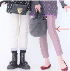 アンドラブ　＆LOVE 真冬の救世主裏ベロアのスカラパンツ