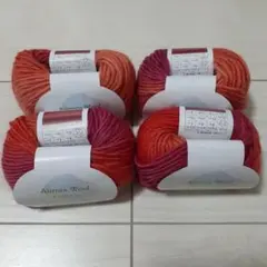 Aurora Wool オレンジ系毛糸 4玉　No.４
