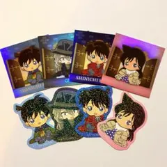 名探偵コナン ちぢませ隊ステッカーコレクション 工藤新一 毛利蘭 ジン