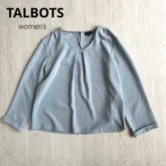【タルボット】ブラウス シャツ とろみブラウス プルオーバー LL ブルー 美品のサムネイル