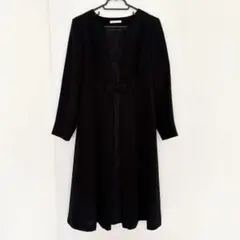 ブラックフォーマル 喪服 礼服 冠婚葬祭 前開きワンピース 洗顔できる