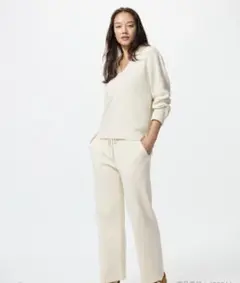 ウォッシャブルニットリブパンツ　ユニクロ