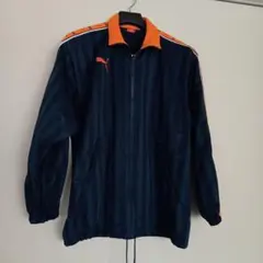 お値下げしました★PUMA ストライプジャケット ネイビー/オレンジ
