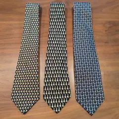 ​【美品】サルヴァトーレ フェラガモ ネクタイ 3本セット シルク アニマル柄