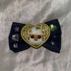 サンリオ シークレットヘアクリップ　デニムリボン 　コロコロクリリン