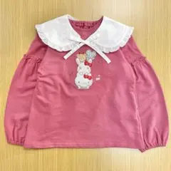 クーラクール　キティ　コラボ　ねこみみ　プルオーバー　トレーナー　赤　110