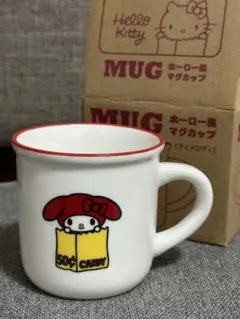 【最終お値下げ】マイメロディ 陶器製マグカップ ハローキティ展限定