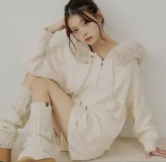 chico チコ ニット カーディガン アイボリー