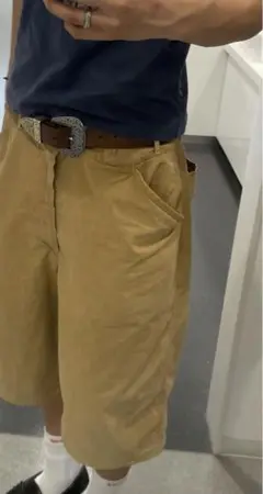 ベージュ ハーフパンツ ペインターパンツ ビンテージ