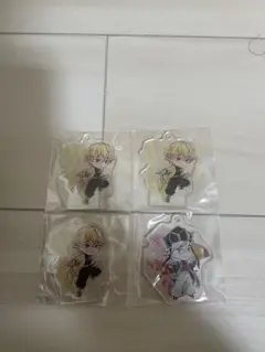 鬼滅の刃　1番くじ　F賞　きゅんキャラアクリルチャーム　4点セット　善逸　童磨