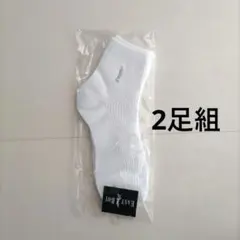 イーストボーイ ショートソックス☆2足組 女神刺繍　ホワイト白　サックス刺繍
