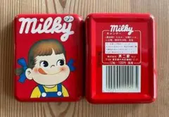 昭和63年製　不二家　ミルキー　缶ケース　ペコちゃん　昭和レトロ　日本製　当時物のサムネイル