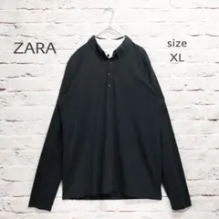 【ザラ】 ZARA MAN フェイクレイヤード 異素材コットンシャツ