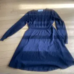 お値下げ ROPE PICNIC 長袖ニットワンピース 38 ダークネイビー