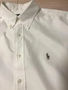 美品　Ralph Lauren Classic Fit 長袖シャツ ホワイト　L