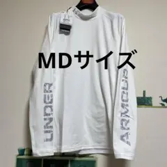 新品　アンダーアーマー ゴルフ　マーク入りハイネックカットソー「MDサイズ・白」