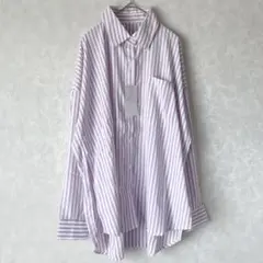 【新品タグ付】Edit Sheen ストライプシャツ オーバーサイズ Mのサムネイル