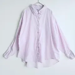 アダプトリテイリング シアーシャツ 長袖 M 薄手 エアリー パステルカラー