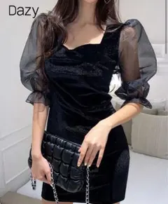 SHEIN　ブラックドレス　パーティドレス　ホカンス