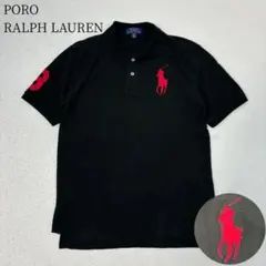ポロラルフローレン　ポロシャツ　半袖　ビックポニー　ブラック　メンズ S相当