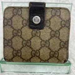 GUCCI グッチ GG総柄 二つ折り財布 ベージュ コンパクトウォレット