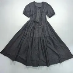 ピンクハウス 水玉 プリント ワンピース ロング フリル ティアード F ドット