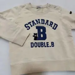 DOUBLE.B クマ刺繍 トレーナー 90