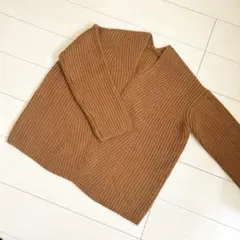 ロペピクニック　トップス　ニット　リブ　Vネック