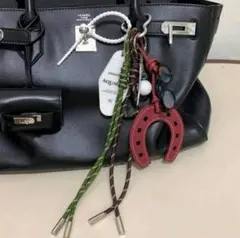 じゃらじゃら可愛い♪　馬蹄　パラコード　バッグチャーム　キーリング　キーホルダー