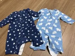 フリースロンパース2枚セット　サイズ60-70