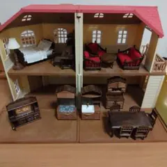 シルバニア　クラシックシリーズ　家具　カーポートのあるあこがれのお家