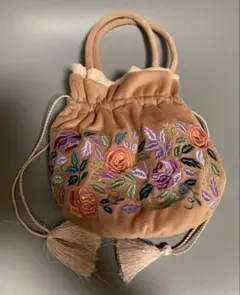 完売品　Francfranc ANNA SUIコラボ 巾着バッグ　ピンクのサムネイル
