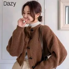 SHEINブラウンニットカーディガンSサイズ