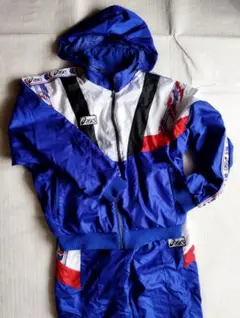 asics　ナイロンジャケット　パンツ　セット　L/Oサイズ　日本製