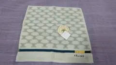 CÉLINE 薄緑 タオルハンカチ