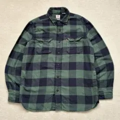 Levi's ネルシャツ　チェック柄　グリーン　濃紺　　ブラック　アメカジ　L