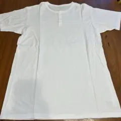 UNIQLO ヘンリーネック Tシャツ ホワイト Lサイズ