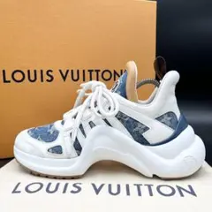 美品✨️ ヴィトン アークライトライン デニム モノグラム レディース スニーカー