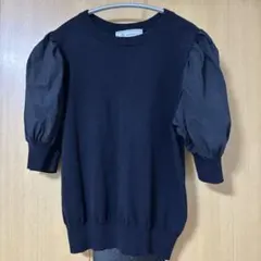 ROPÉ PICNIC ネイビー パフスリーブニット 38