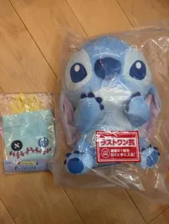 スティッチ　1番くじ　ラストワン　フェイス巾着