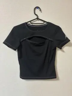 NIKE JORDAN クロップド丈 半袖Tシャツ ブラックのサムネイル