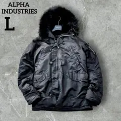 【限定】N-3B MilitaryJacket　ALPHA ブラックファー　L